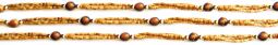 Triple-strand Natural Tulasi 1mm, Tiger Eye